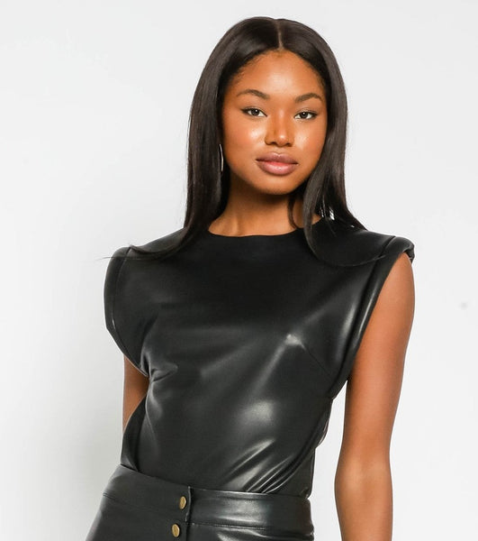 Faux leather tank - Cultured Chick, LLC